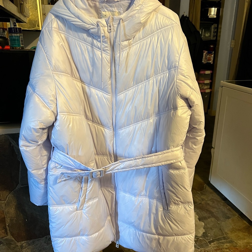Light purple puff coat